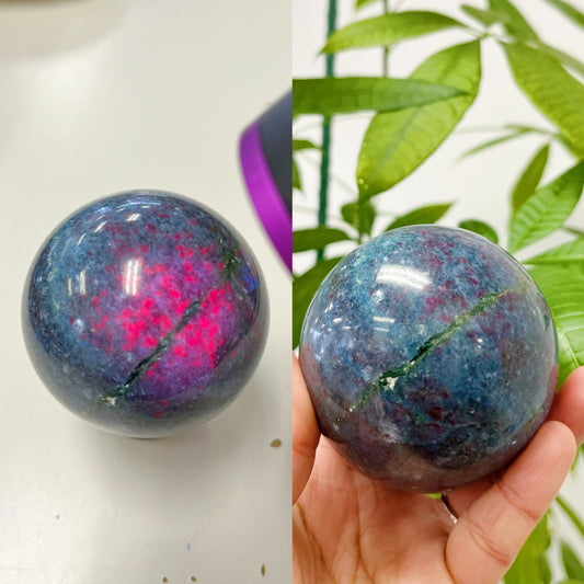 Ruby Kyanite Sphere