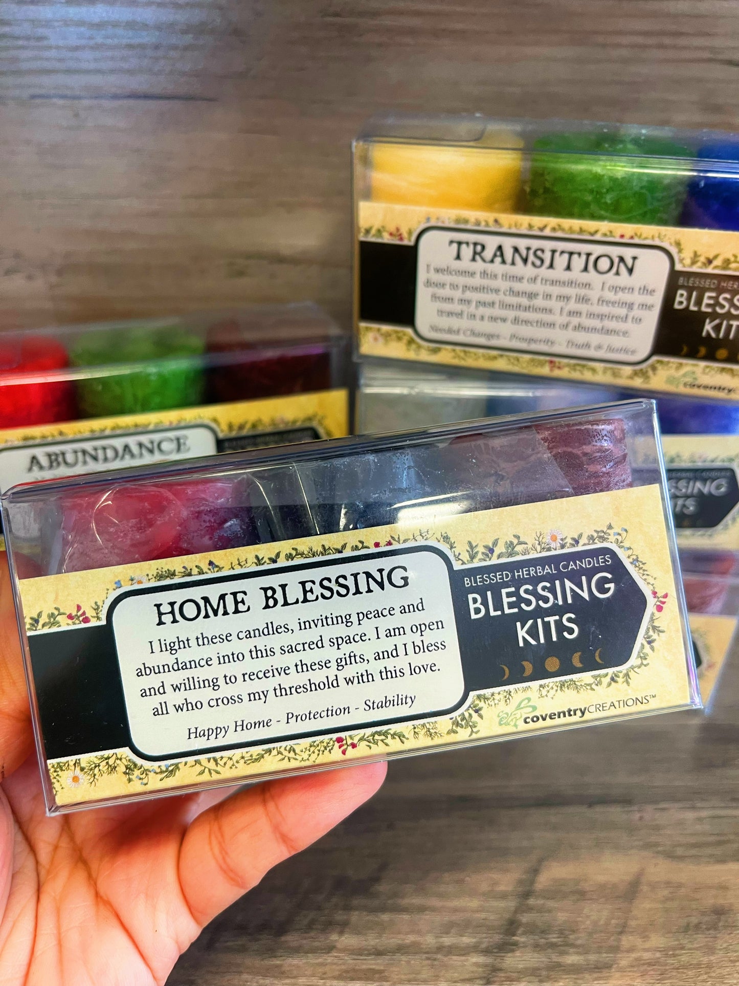 Intention candle Blessed Herbal Pillar Candles