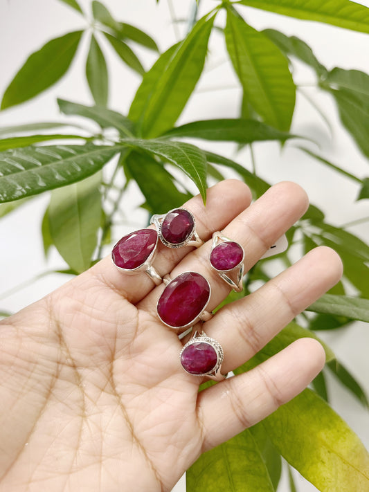 Ruby sapphire emerald Sliver ring