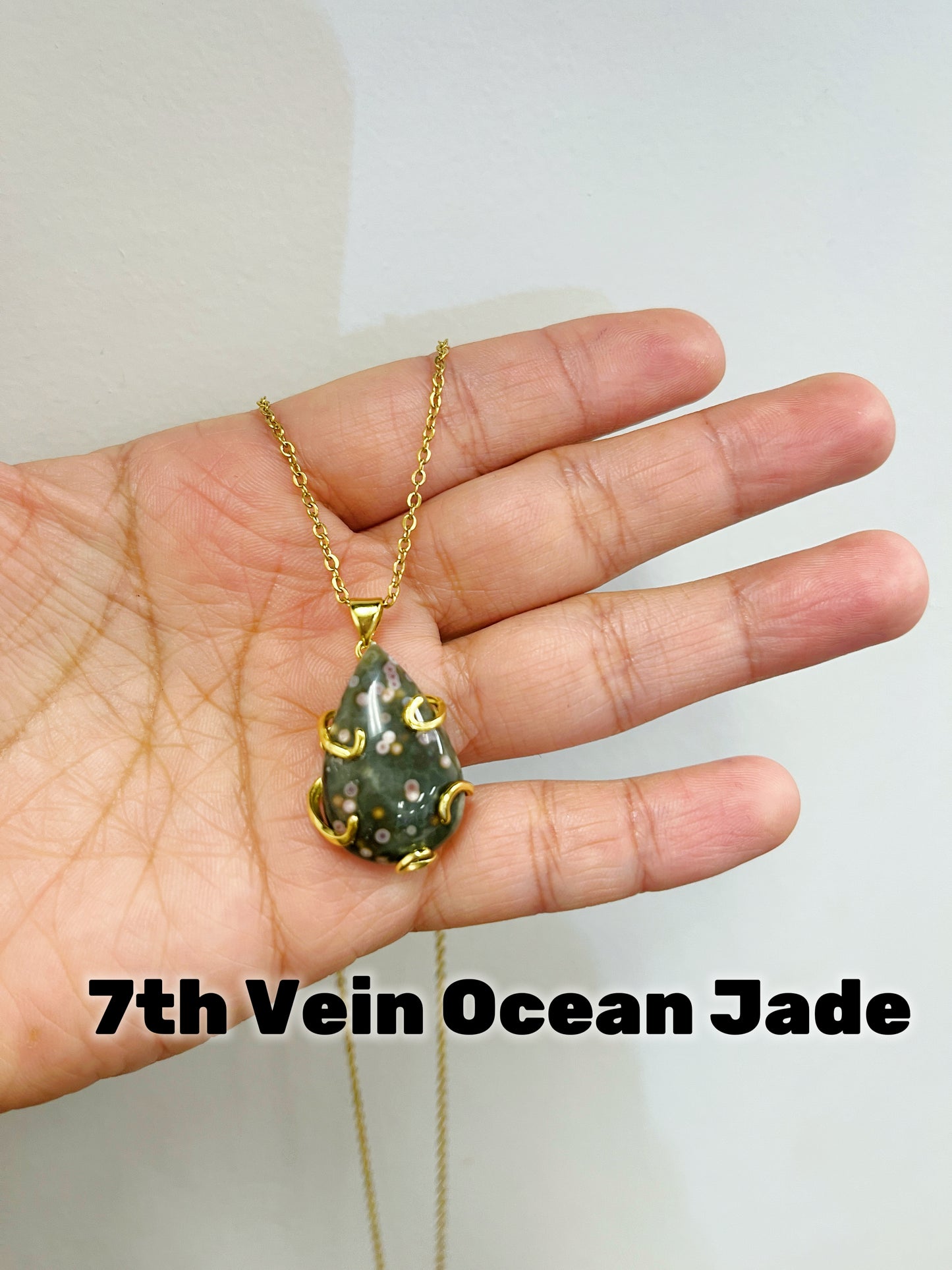 7th Vein Ocean Jade Handmade Necklace