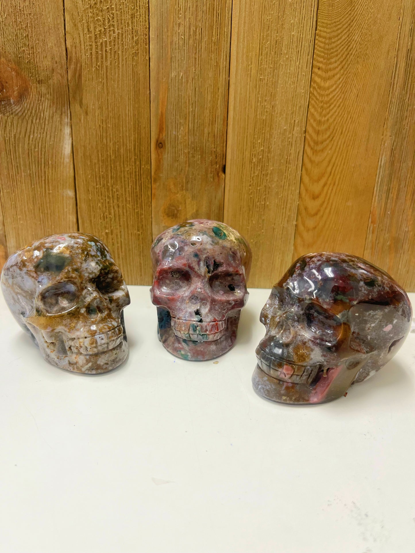 Ocean Jasper Skulls