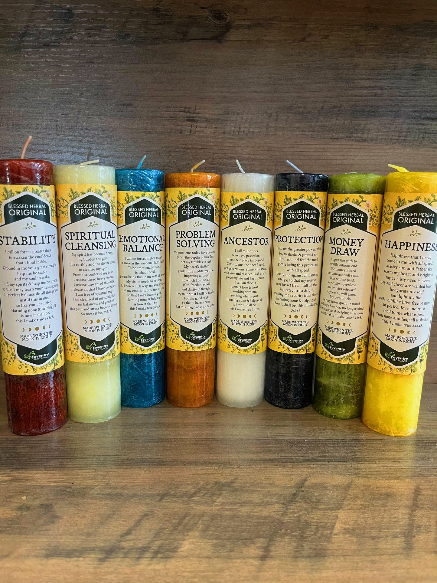 Intention candle Blessed Herbal Pillar Candles