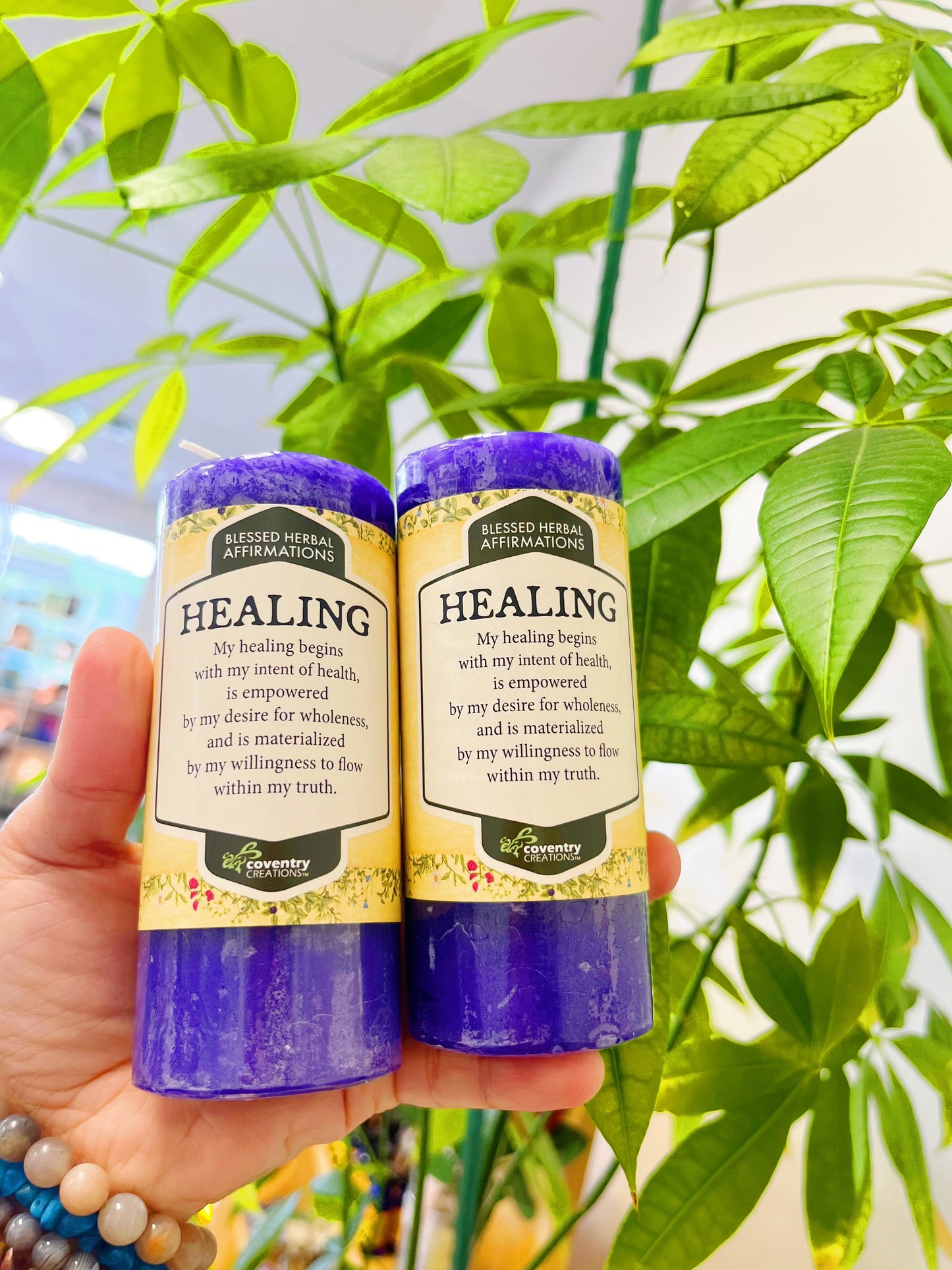 Herbal Affirmation Candles 4”