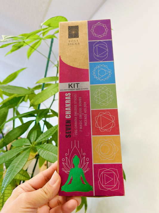 Seven chakra incense cone kit