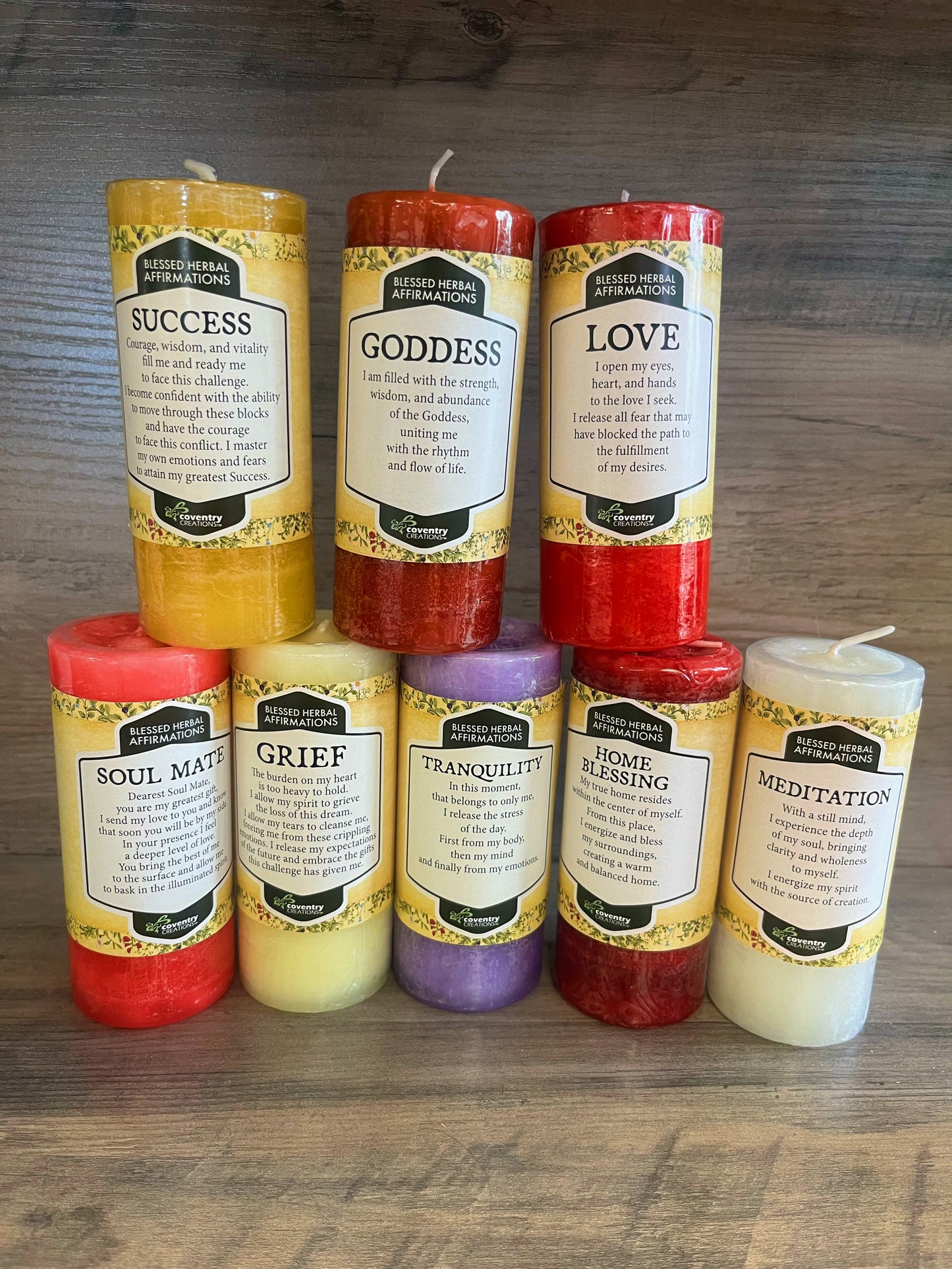 Intention candle Blessed Herbal Pillar Candles