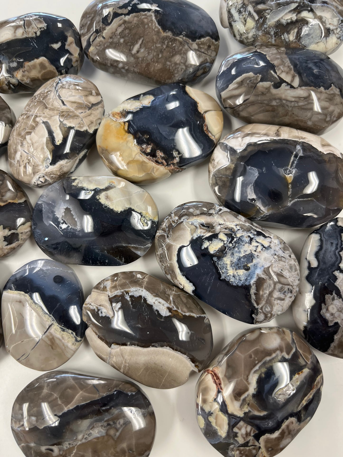 Volcano Agate Plam Stone