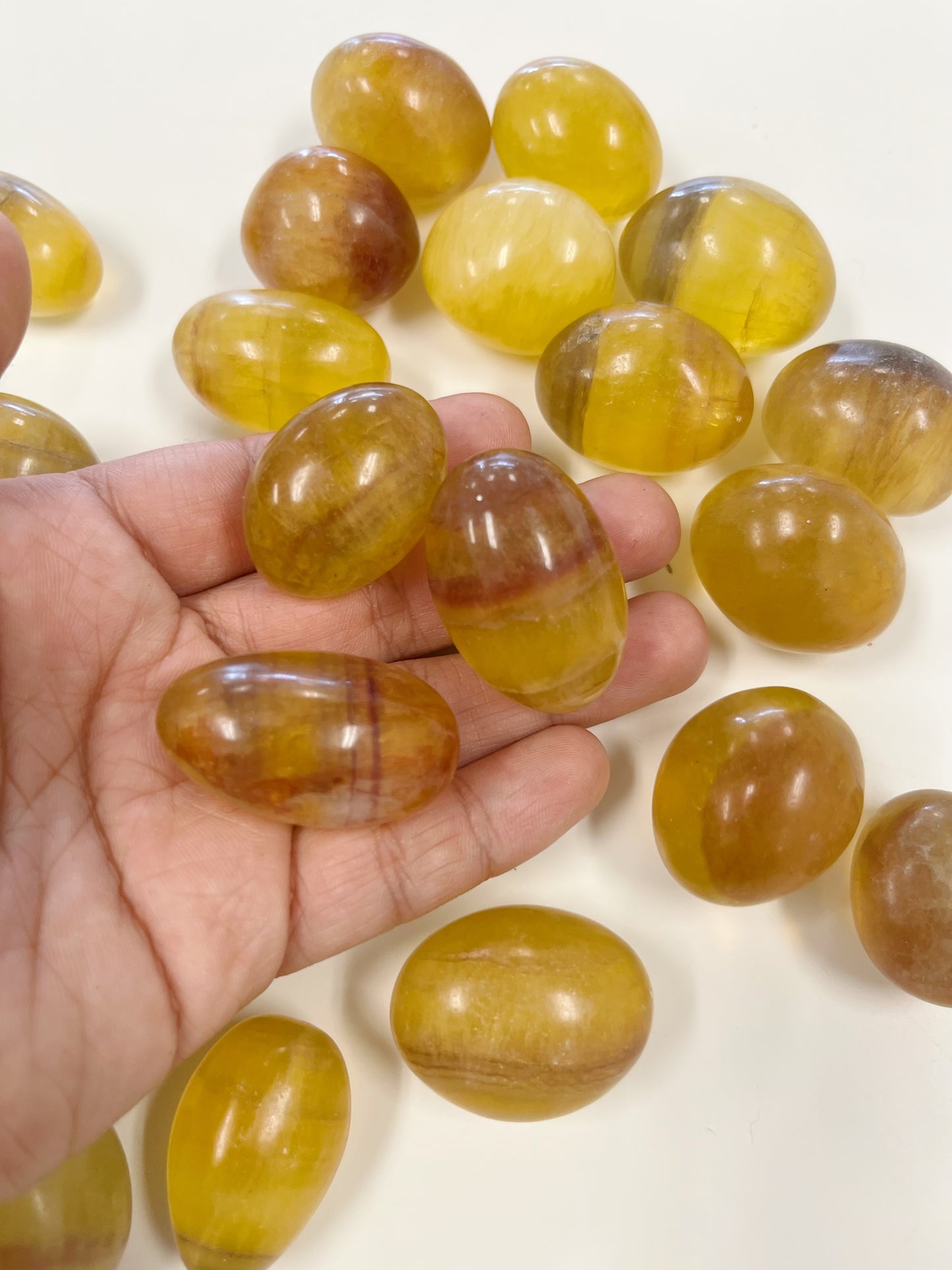 Yellow Fluorite tumbled