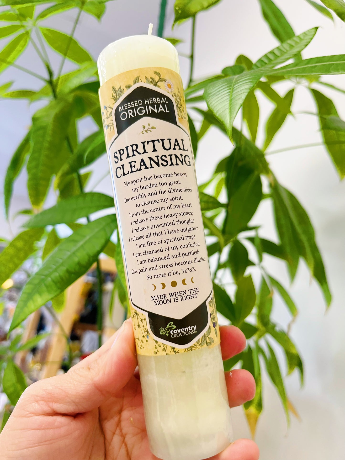 Intention candle Blessed Herbal Pillar Candles