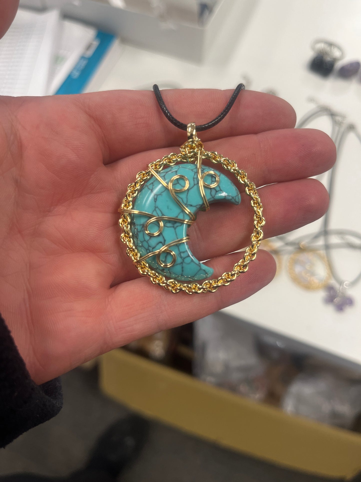 Gold Moon Necklace