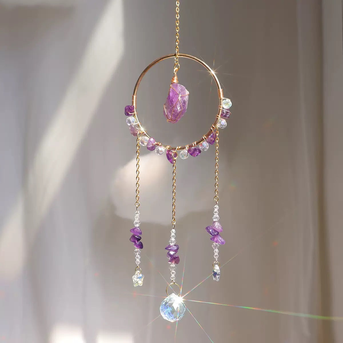 Circle Rough Stone Sun Catcher