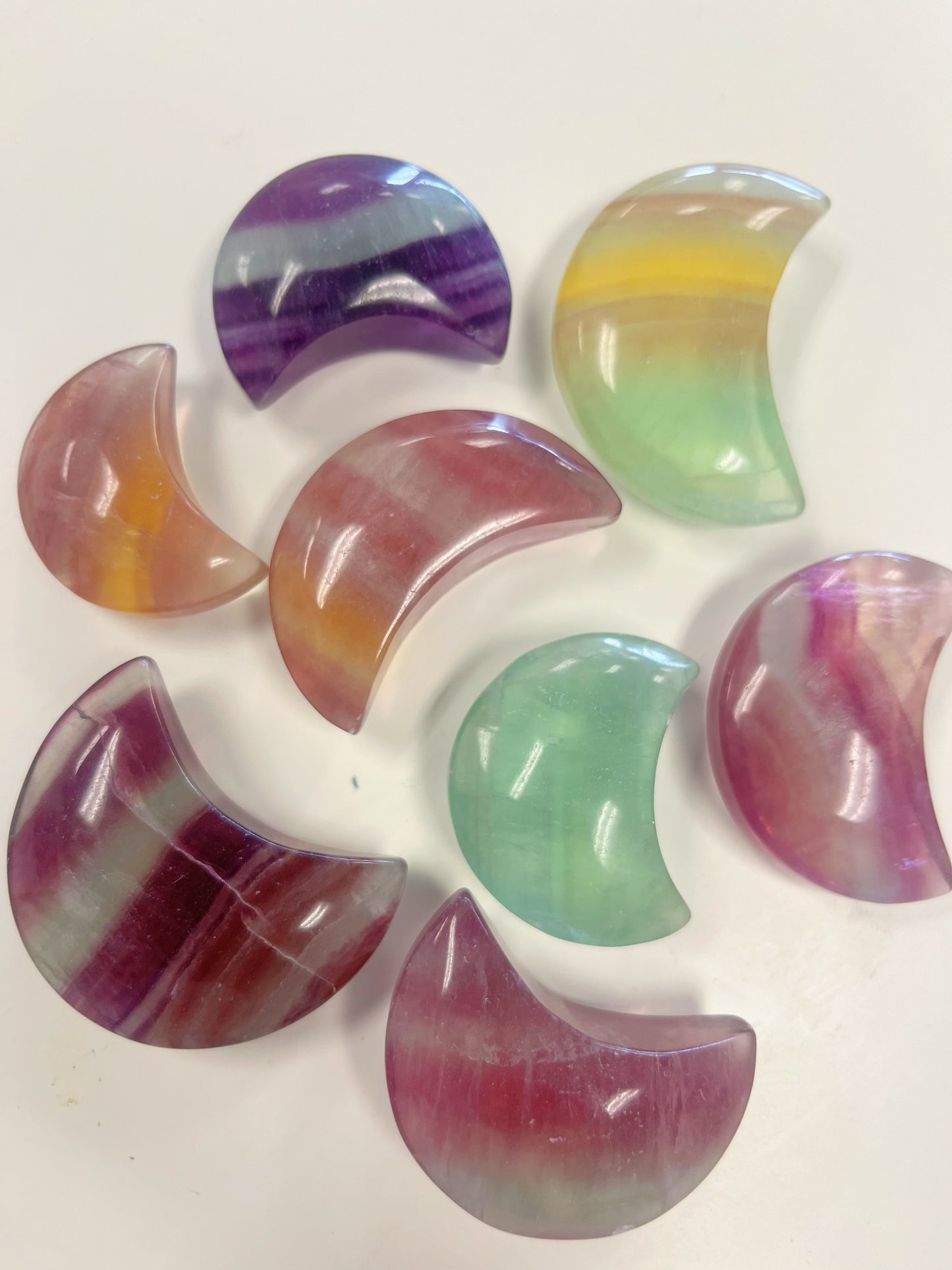 Watermelon Fluorite Moon