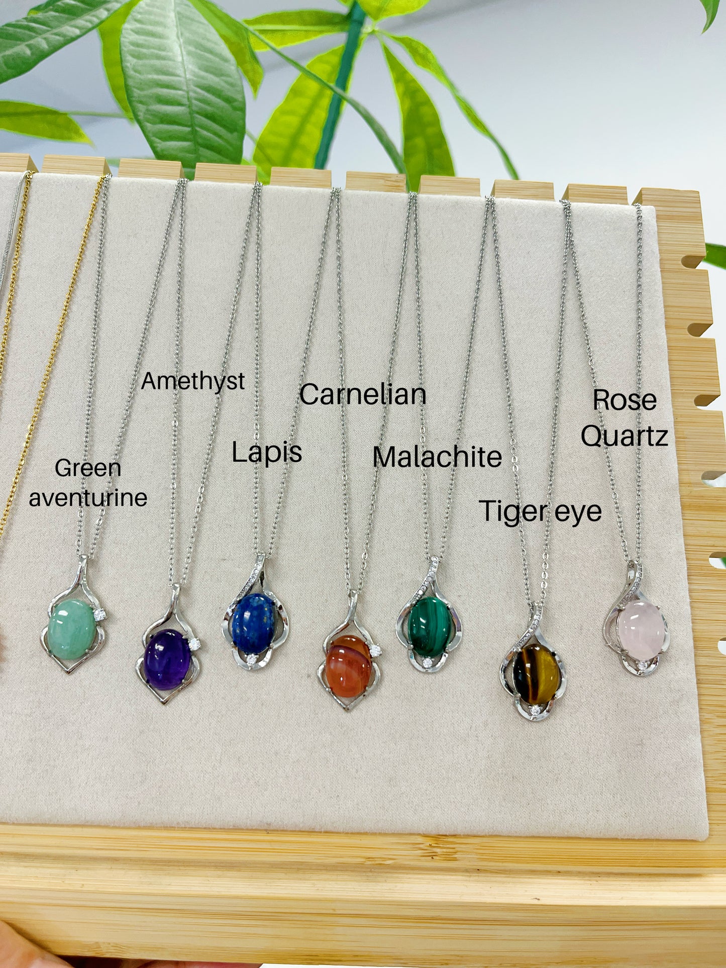 Gemstones necklace handmade
