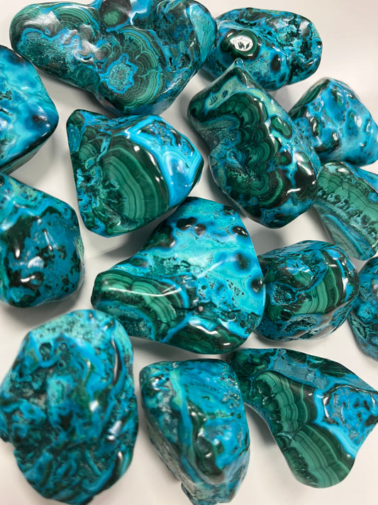 Chrysocolla malachite Free form
