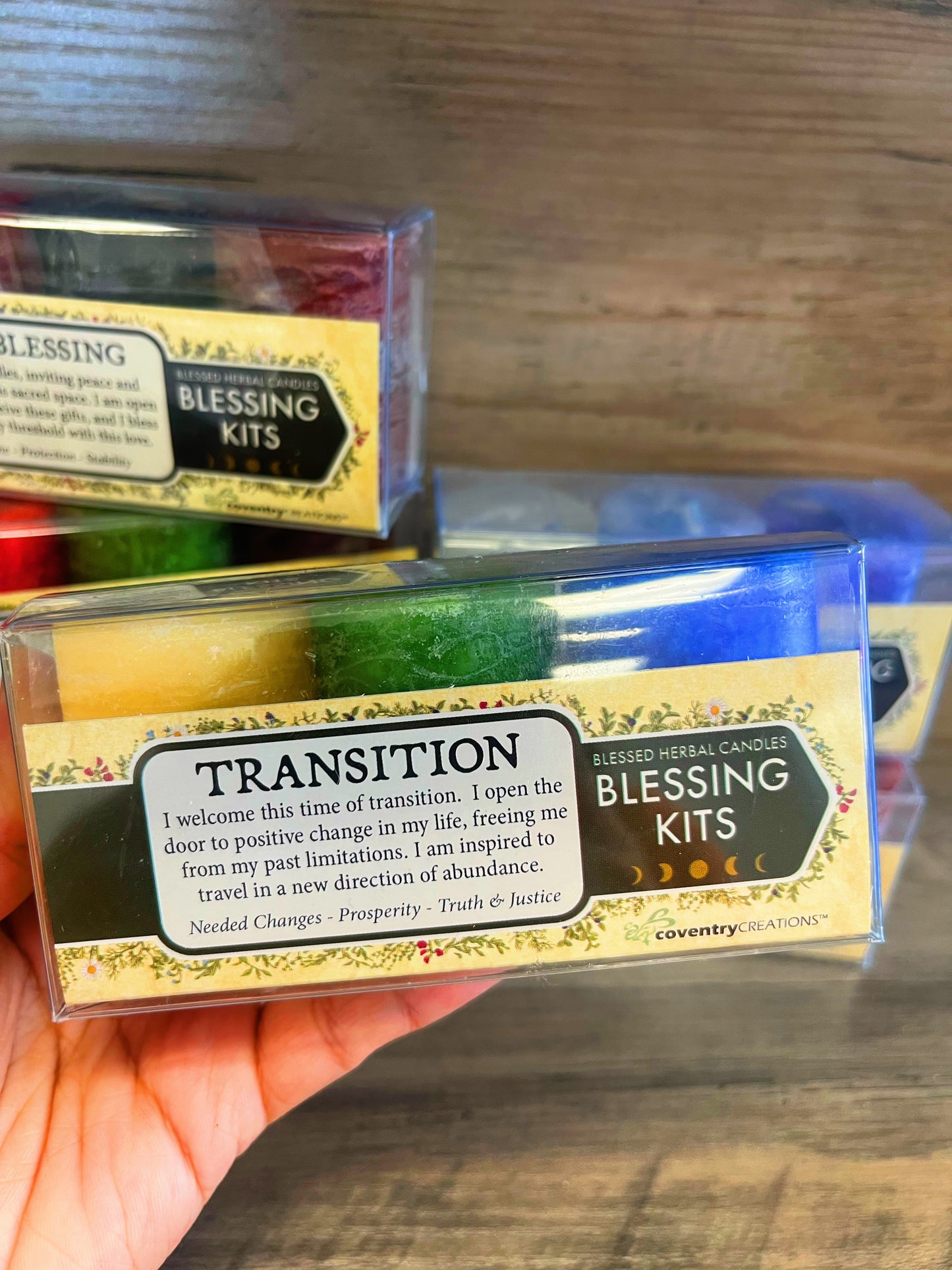 Intention candle Blessed Herbal Pillar Candles