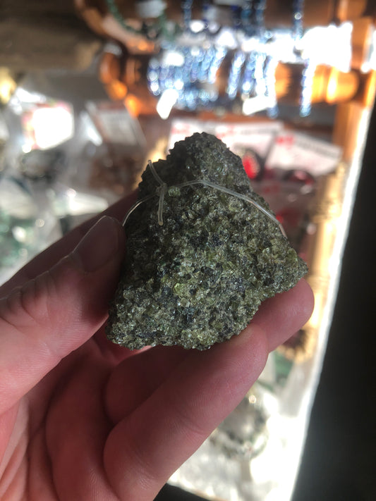 Rough Peridot Cluster