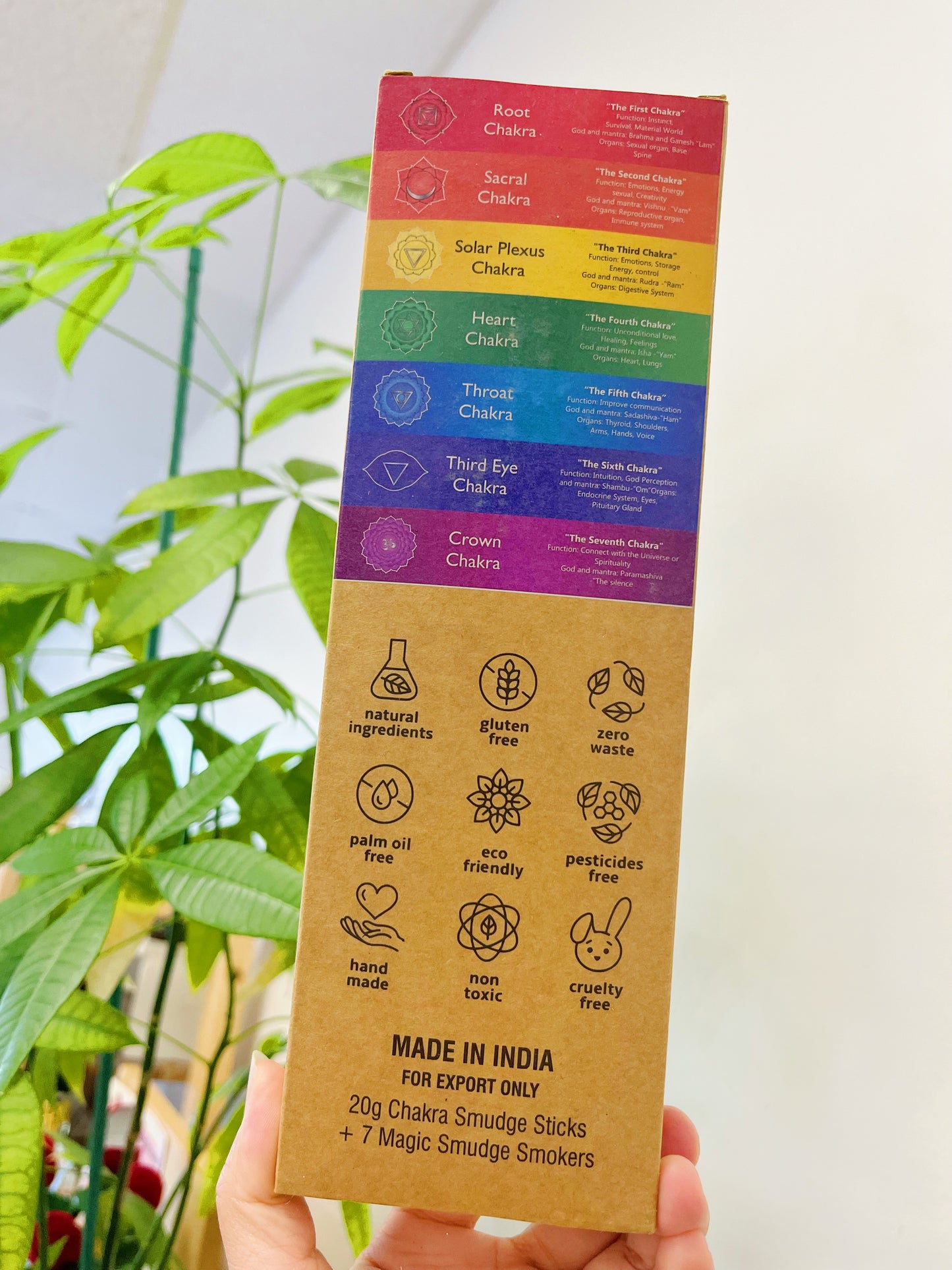Seven chakra incense cone kit