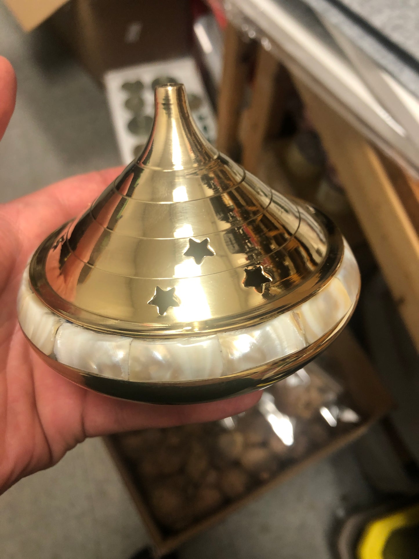 Mother of Pearl Brass Burner