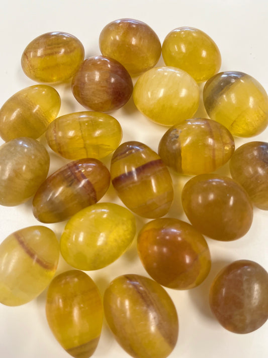 Yellow Fluorite tumbled