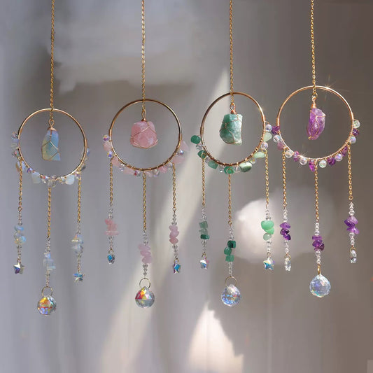 Circle Rough Stone Sun Catcher