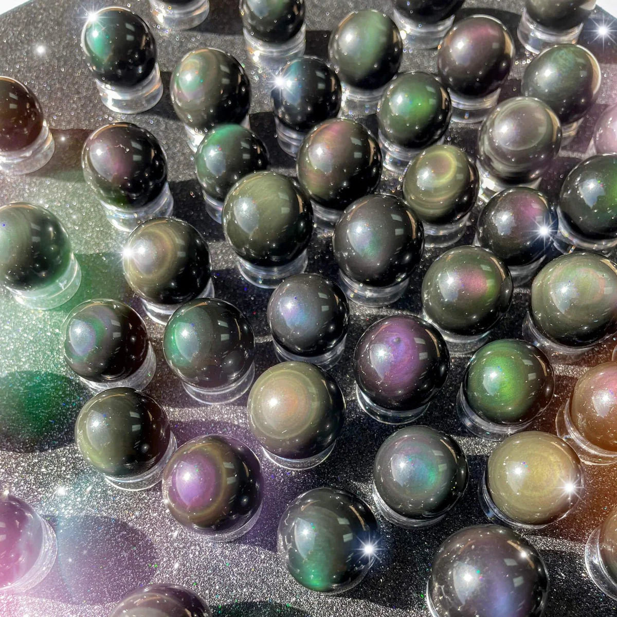 Rainbow Obsidian 2CM Sphere