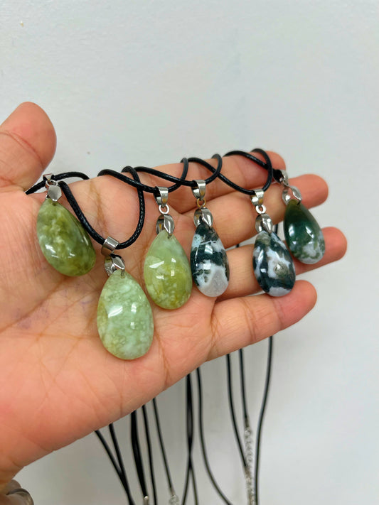 Jade Moss agate necklace