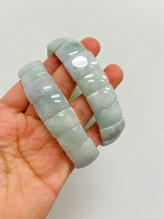 Jade Broad Bead Bracelet
