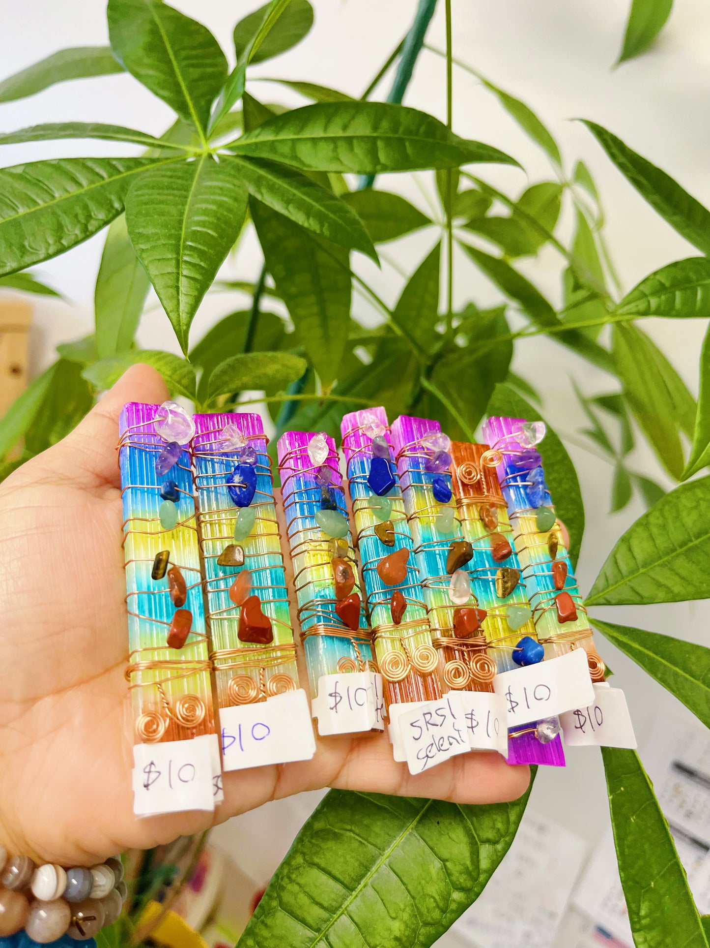 Chakra Selenite Stick