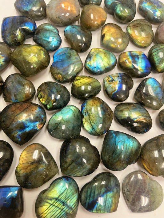 Labradorite Hearts