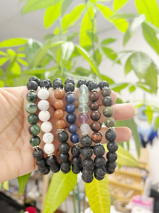 Assorted Lava Stone Bracelets