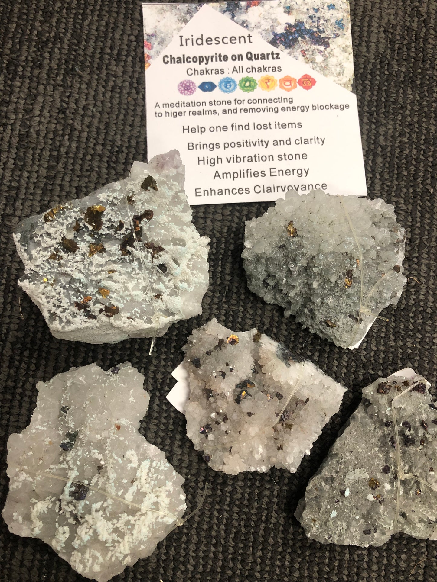 Chalcopyrite and Quartz Clusters