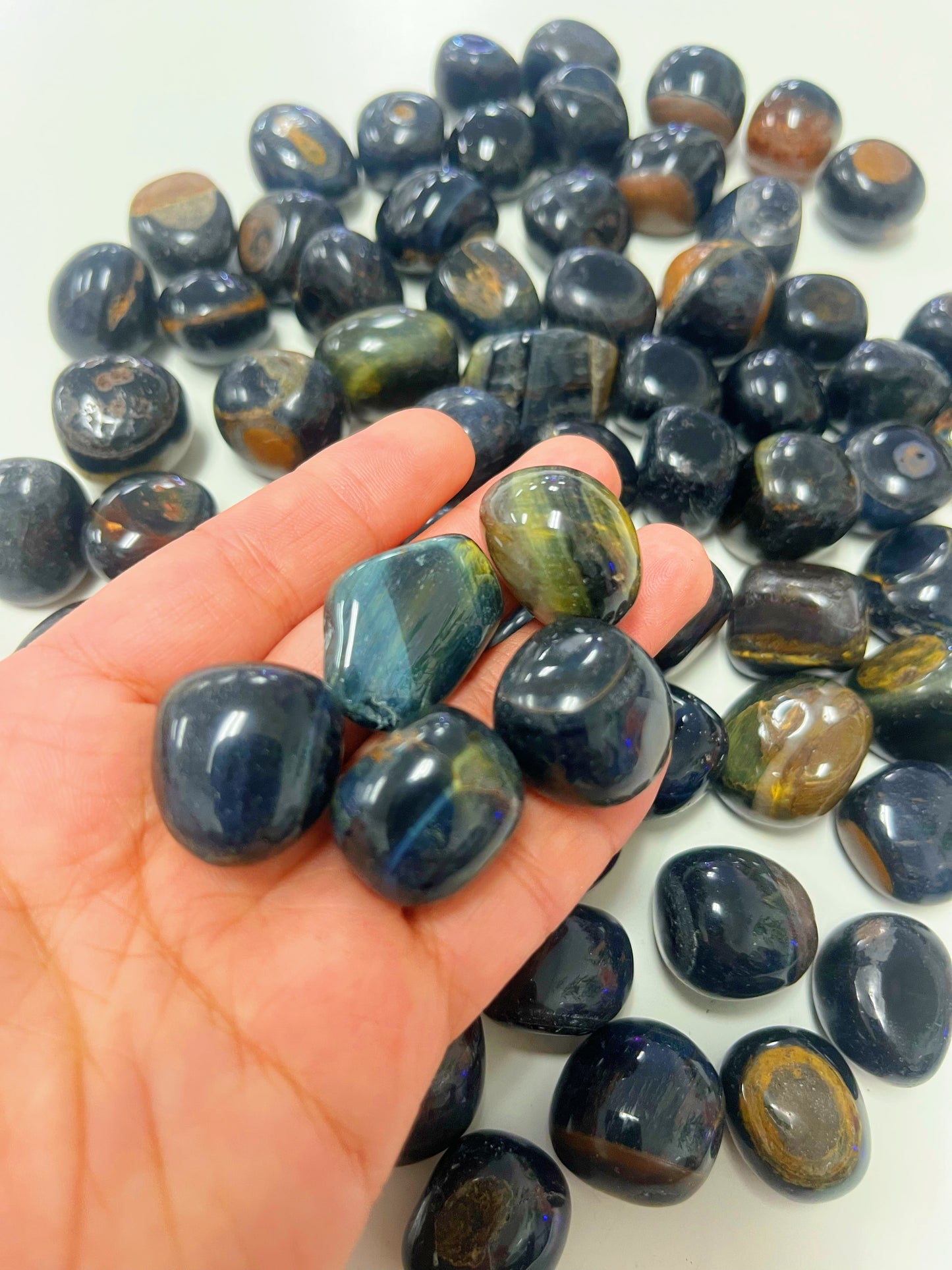 Blue Tigers Eye Tumbled