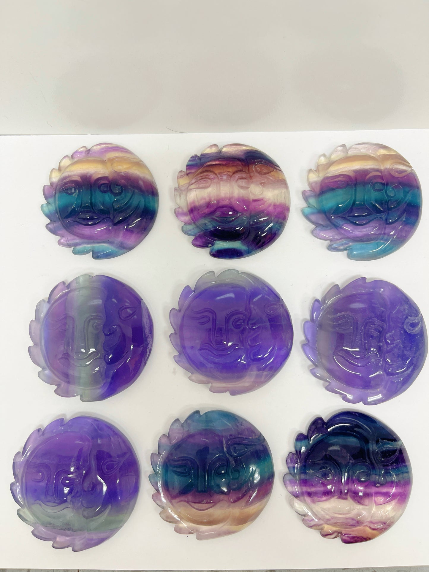 Rainbow Fluorite Sun and Moon