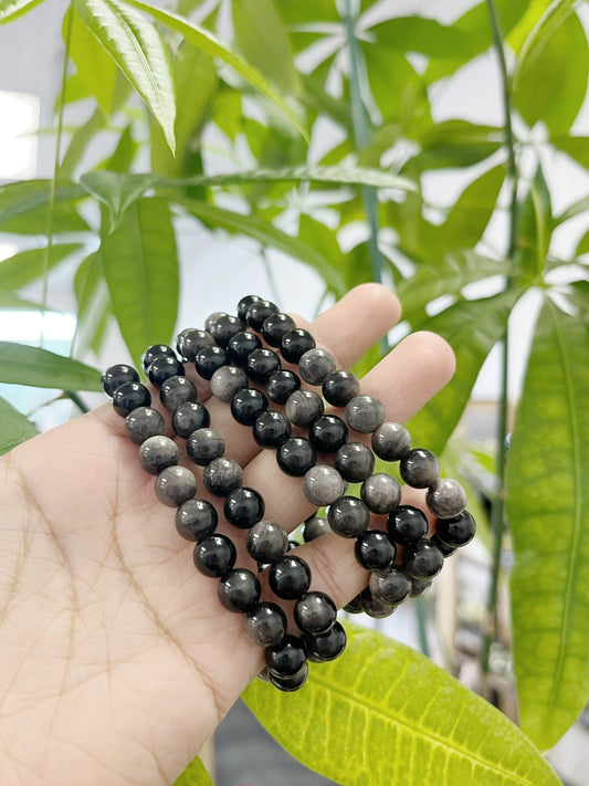 Sliver Sheens Obsidian bracelet