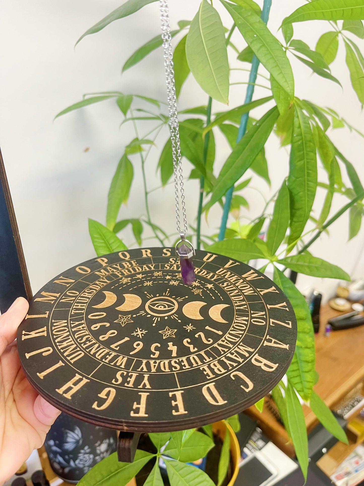 Pendulum Stand With Amethyst Pendulum