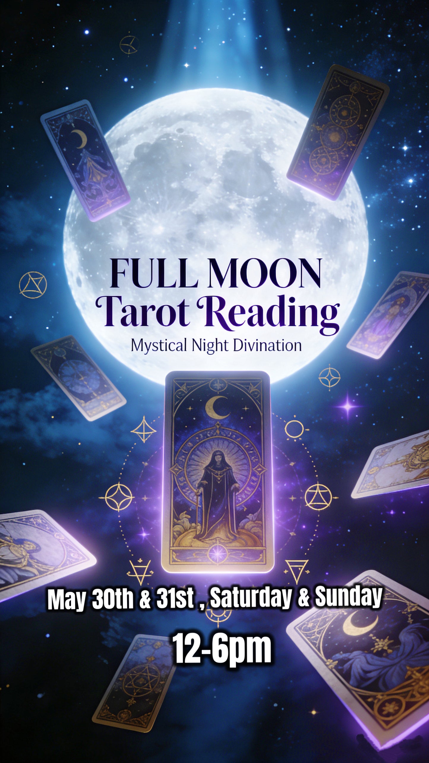 Blue Full Moon Tarot Reading
Tickets
