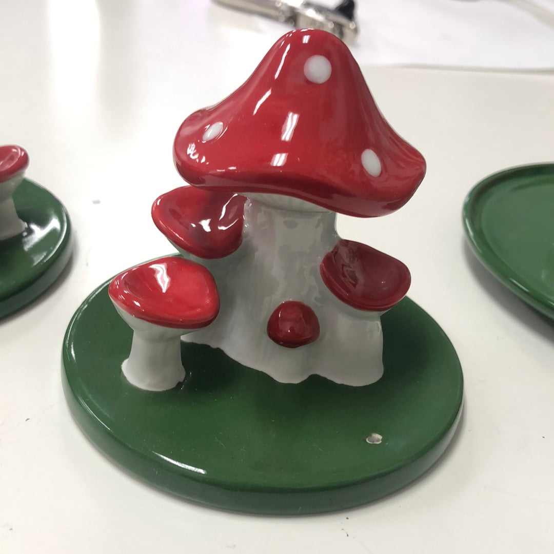Ceramic Mushroom and Rabbit Backflow Burners