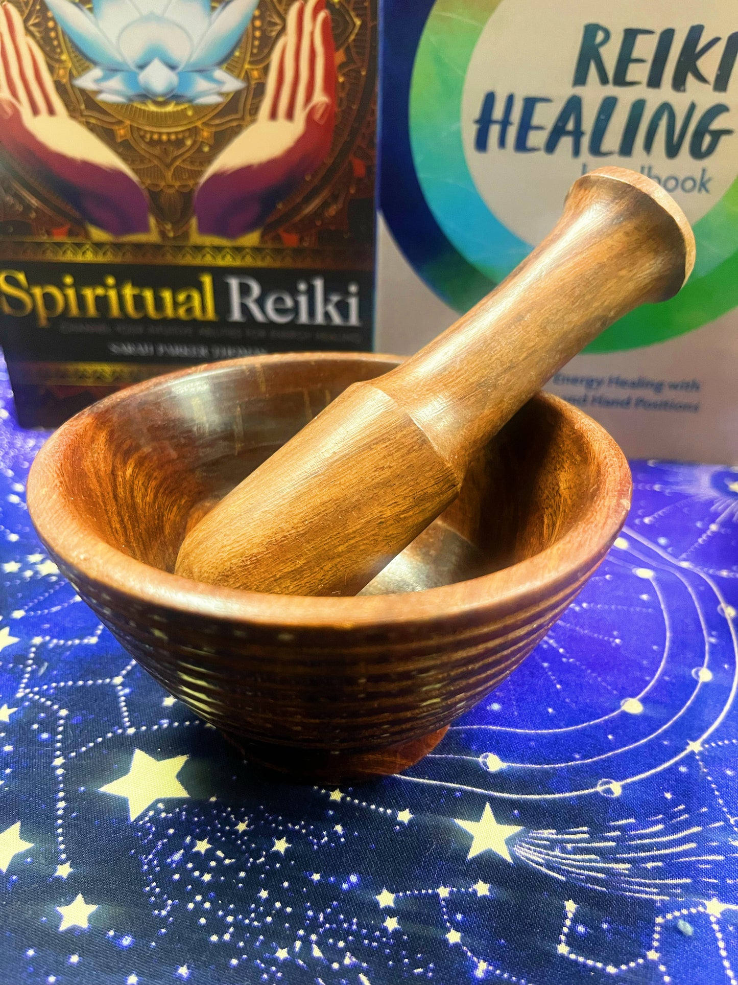 Wooden Mortar and Pestel 3”H 5”D
