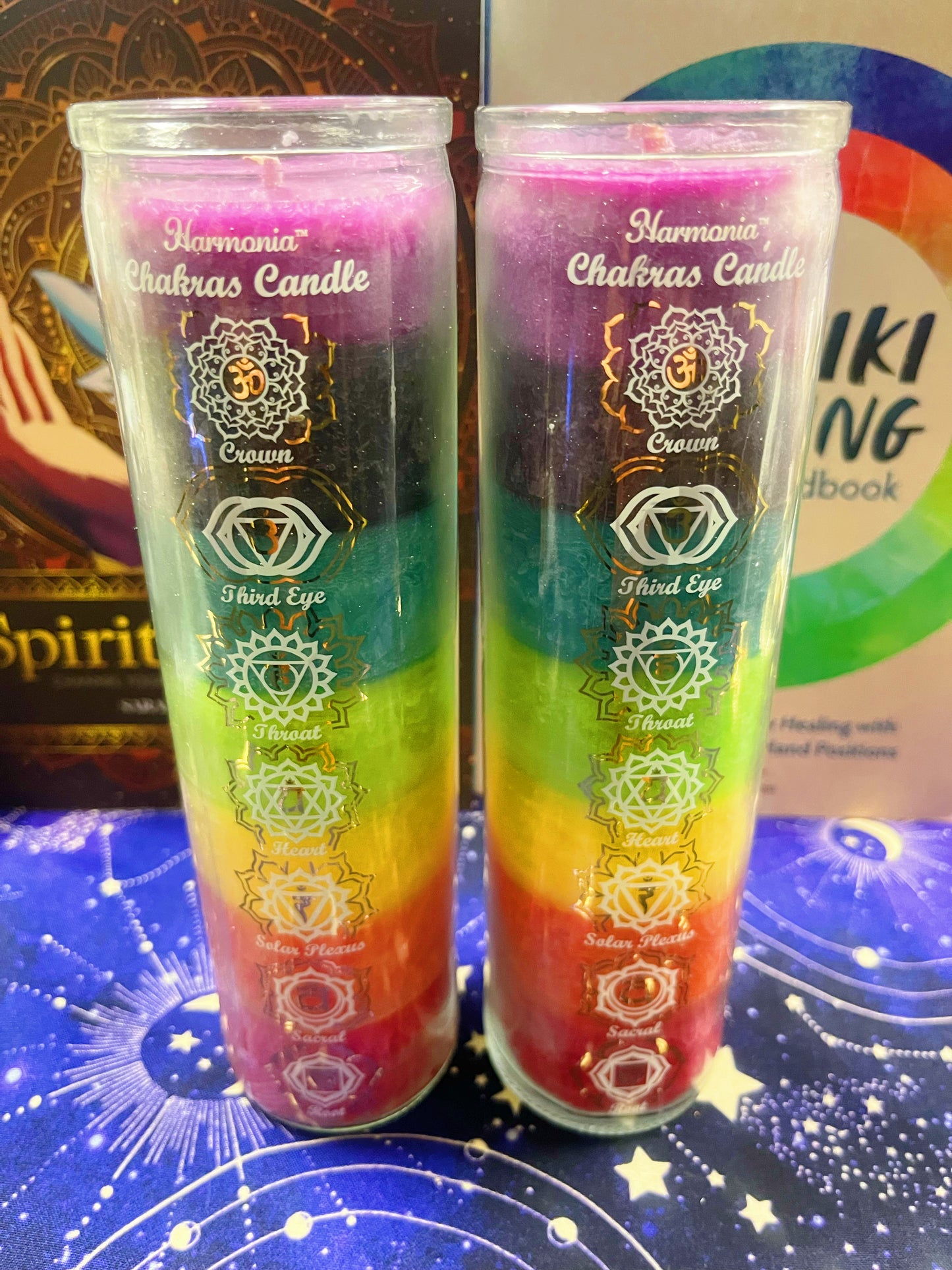 7 Chakra Prayer Candle in Glass Jar