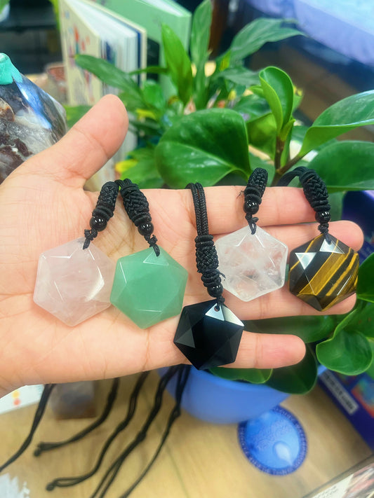 Crystal Hexagram Necklace
