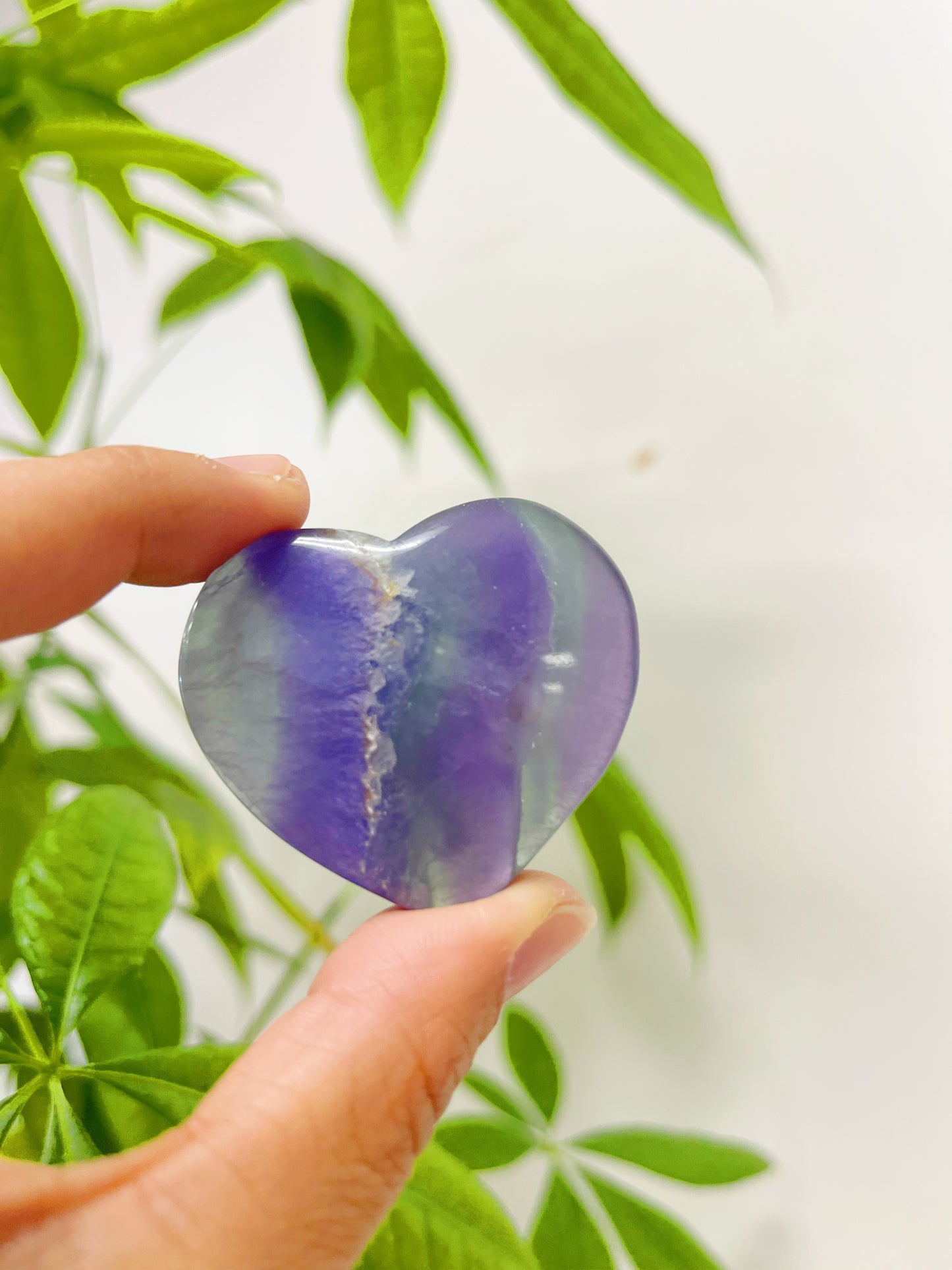 Purple Fluorite Heart