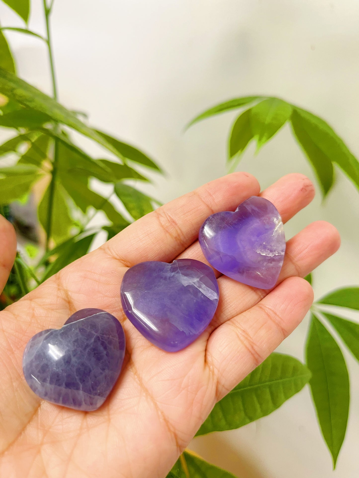 Purple Fluorite Heart