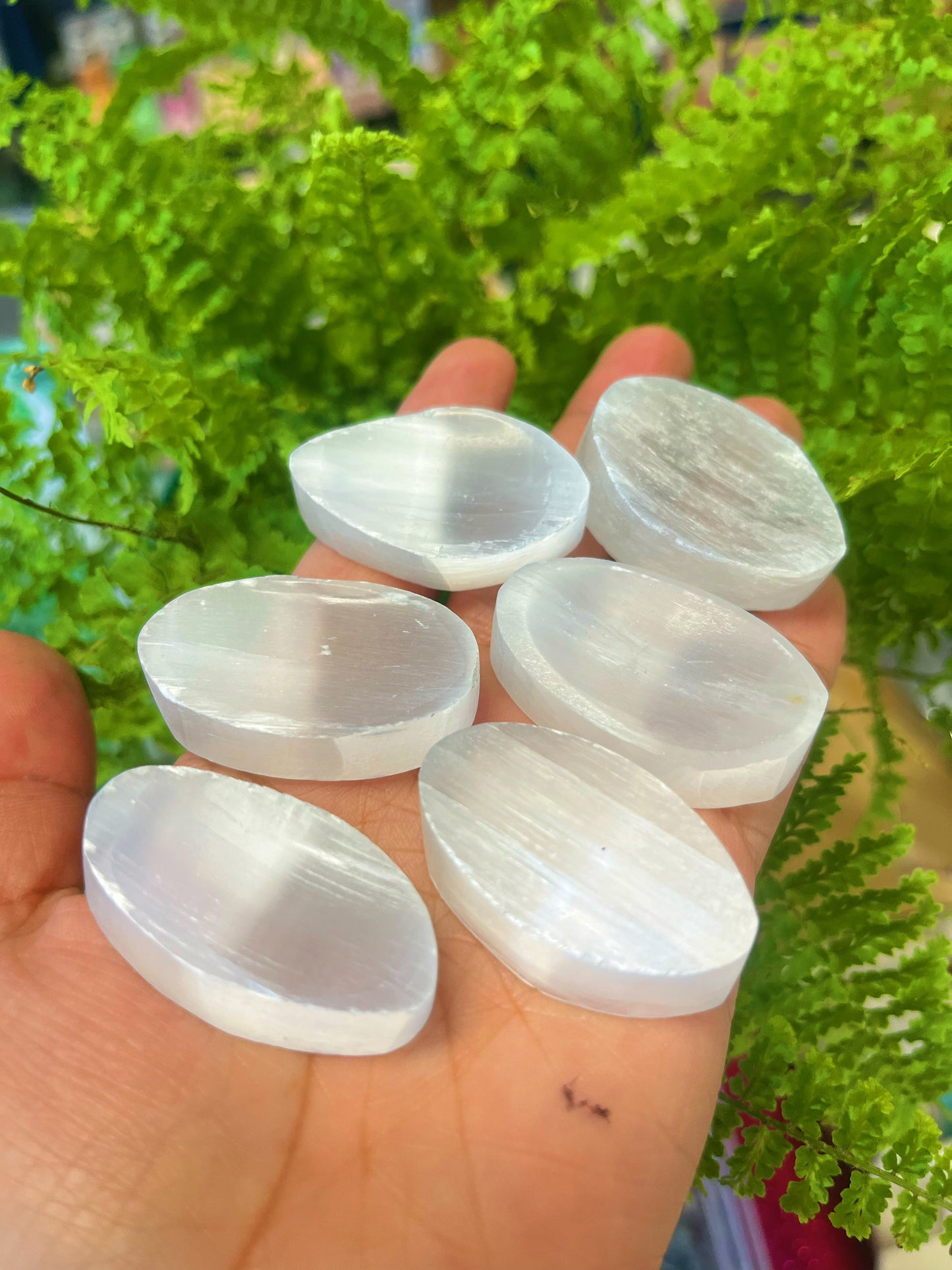 Selenite Worry Stone