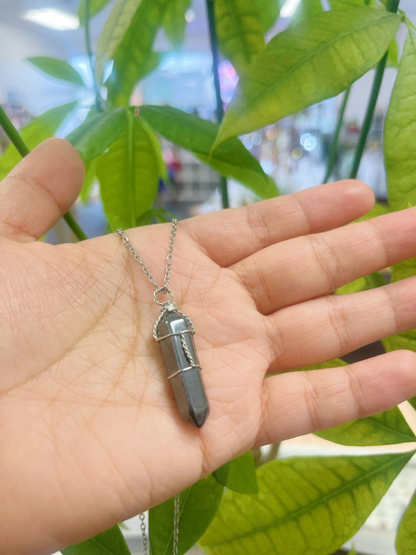 Black Onyx Black Tourmaline Hematite Necklaces