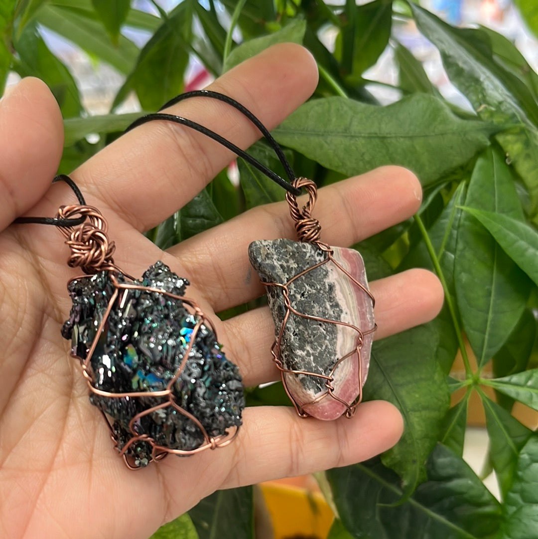 Carborundum Rhodochrosite necklace