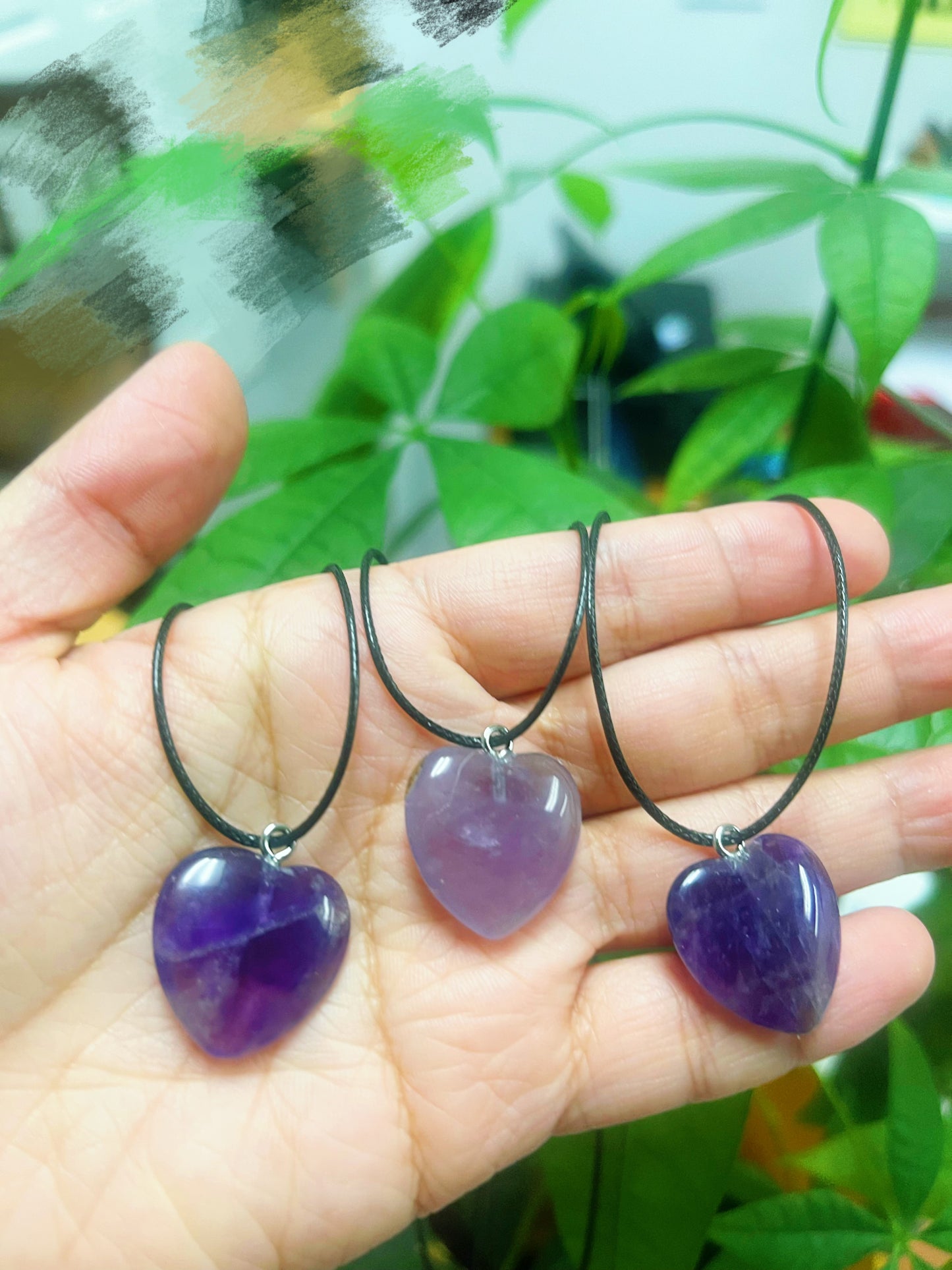 Amethyst Heart Necklace
