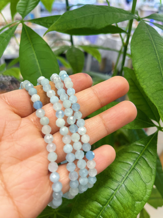 Aquamarine Bracelet Faceted