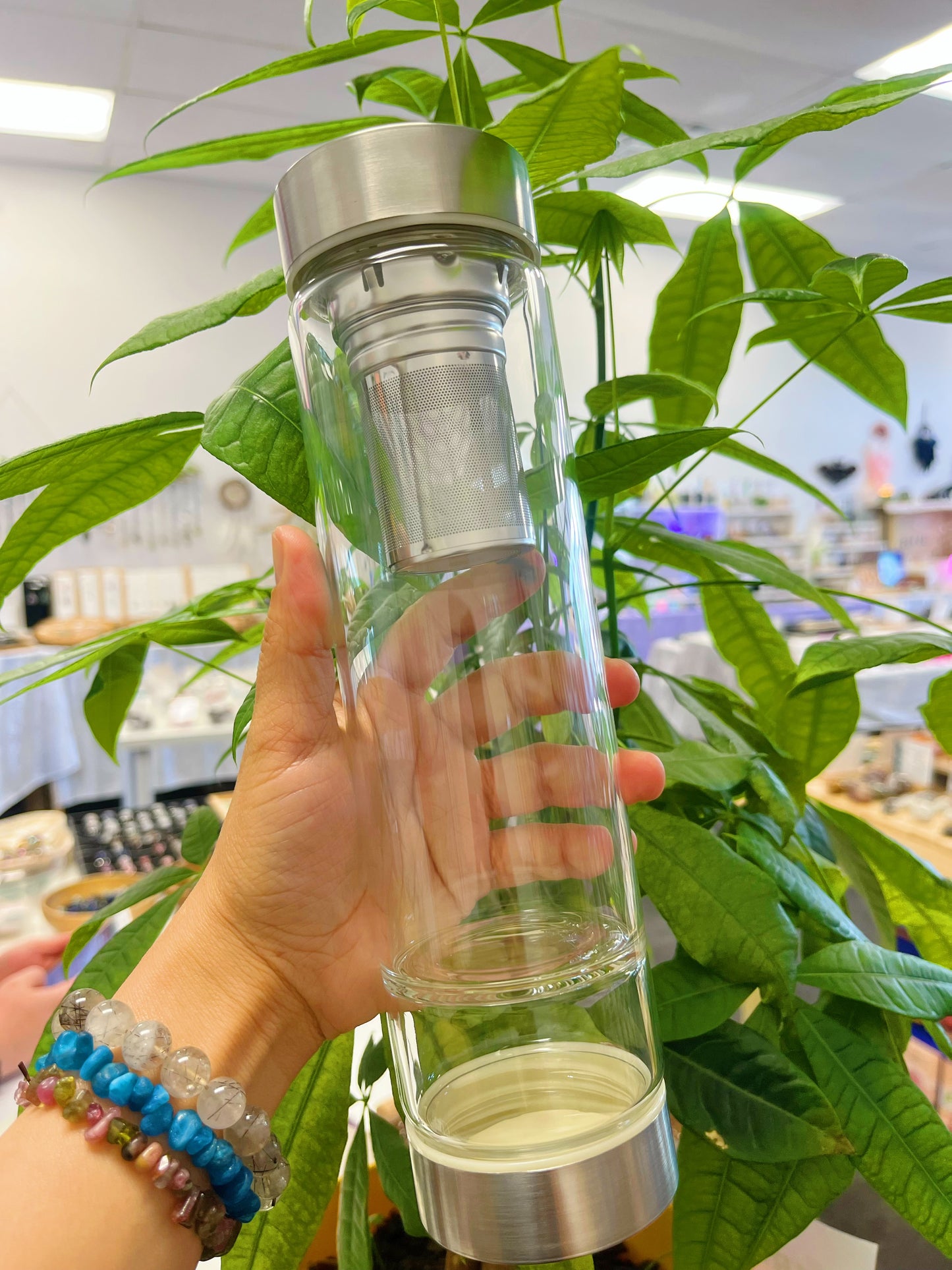 Bottle Gemstone Water Glass Bottle