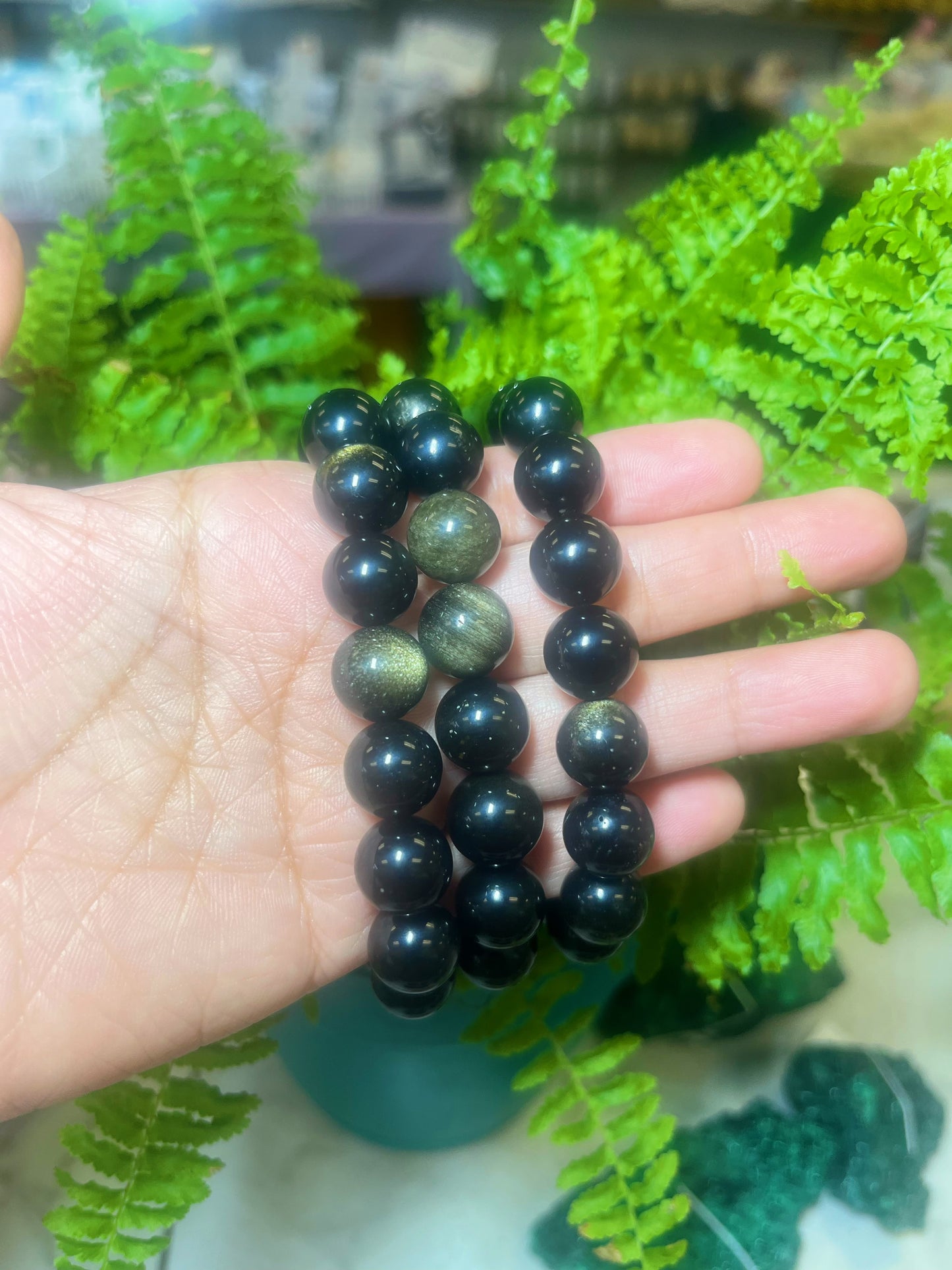 Gold Sheen Obsidian Bracelet