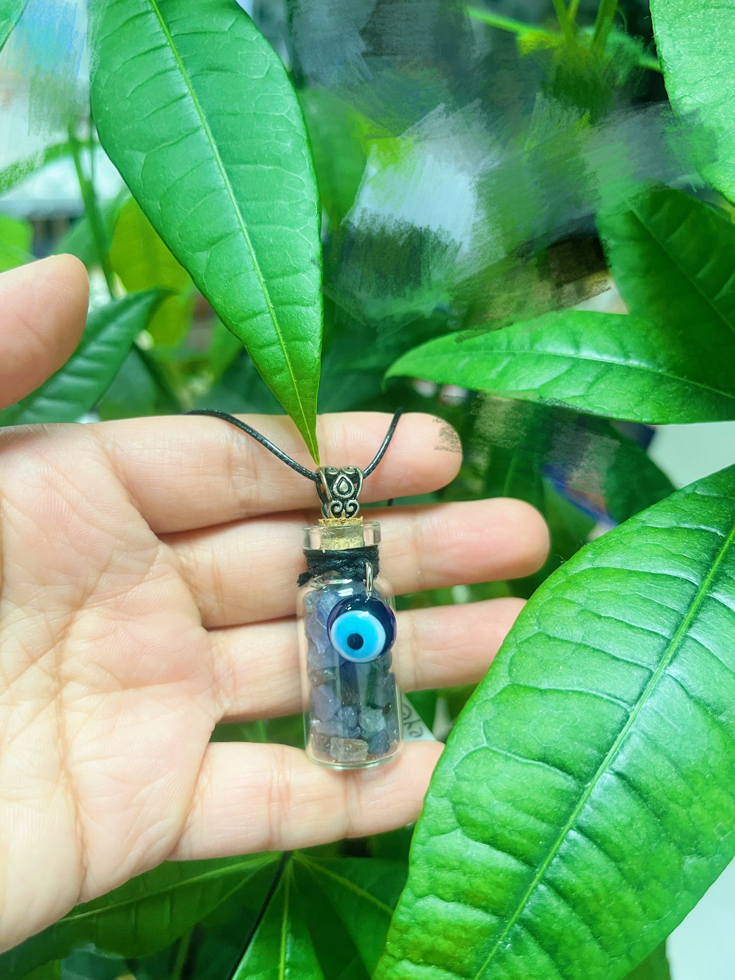 Bottle crystal necklace