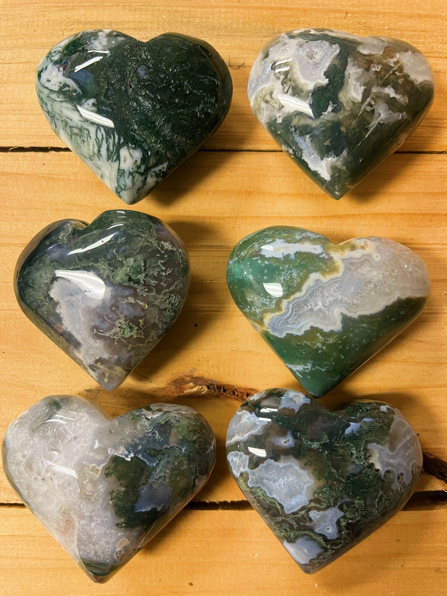 Moss Agate Heart